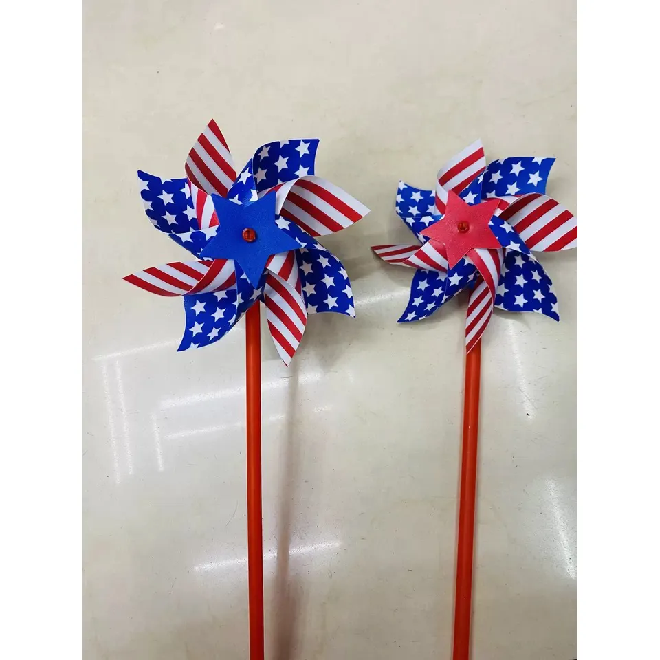 American national flag pinwheels wind spinners windmill