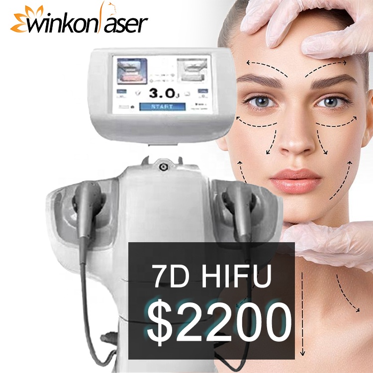 Winkonlaser 7D Hifu машина для подтяжки лица против морщин, машина для подтяжки кожи Hifu Smas