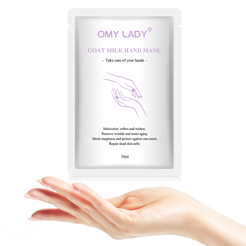 Отбеливающая увлажняющая маска для рук OMY LADY из козьего молока, удаляет морщины и устойчив к старению, восстанавливает омертвевшие клетки кожи, маска для рук