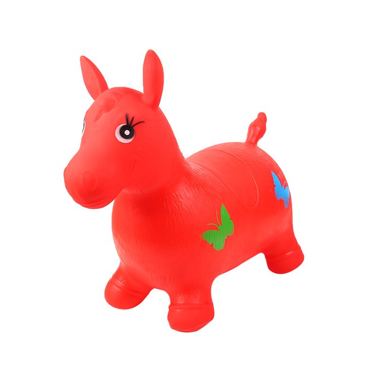 2021 New design cartoon pony pvc custom color inflatable animal riding toys