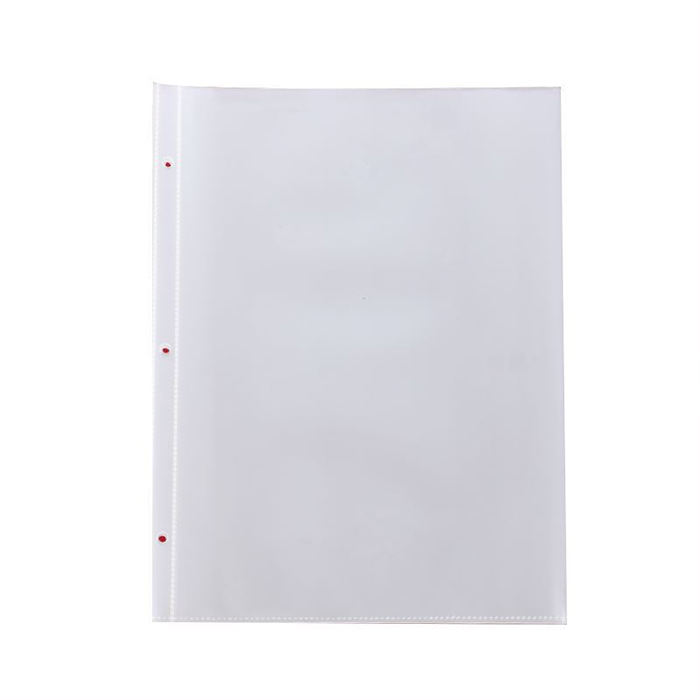 transparent clear plastic 3 holes a4 document file storage protection film insert bag