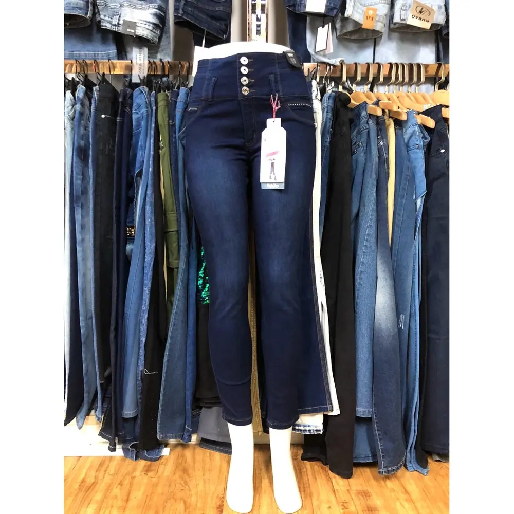 GZY Guangzhou high waist skinny stylish abundant stock jeans