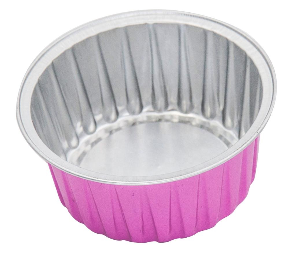 85x36 мм 125 мл cakecups красочный лакированный алюминиевый контейнер из фольги с крышкой из ПЭТ 4 унции фольги ramekins cup CRO125 yysmallcap