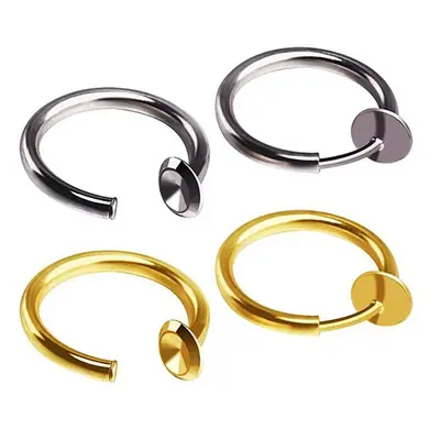 2021 Trendy Body Jewelry Piercing Stainless Steel Nose Ring Hoop Nose Cuff Nose Ring for Women