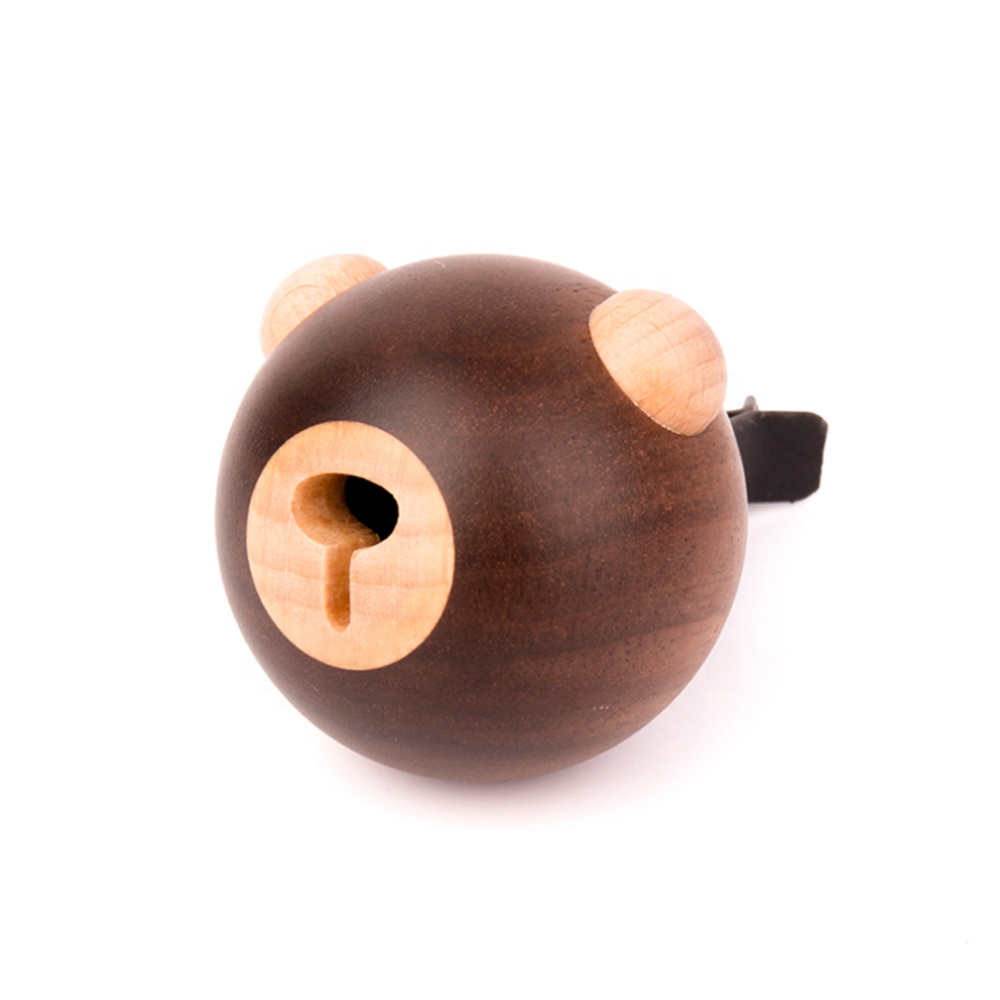 Cute Gift Wooden Little Bear Diffuser Aromatherapy Essential Oil Car Vent Air Freshener Diffuser Clips On Car's Air Outlet