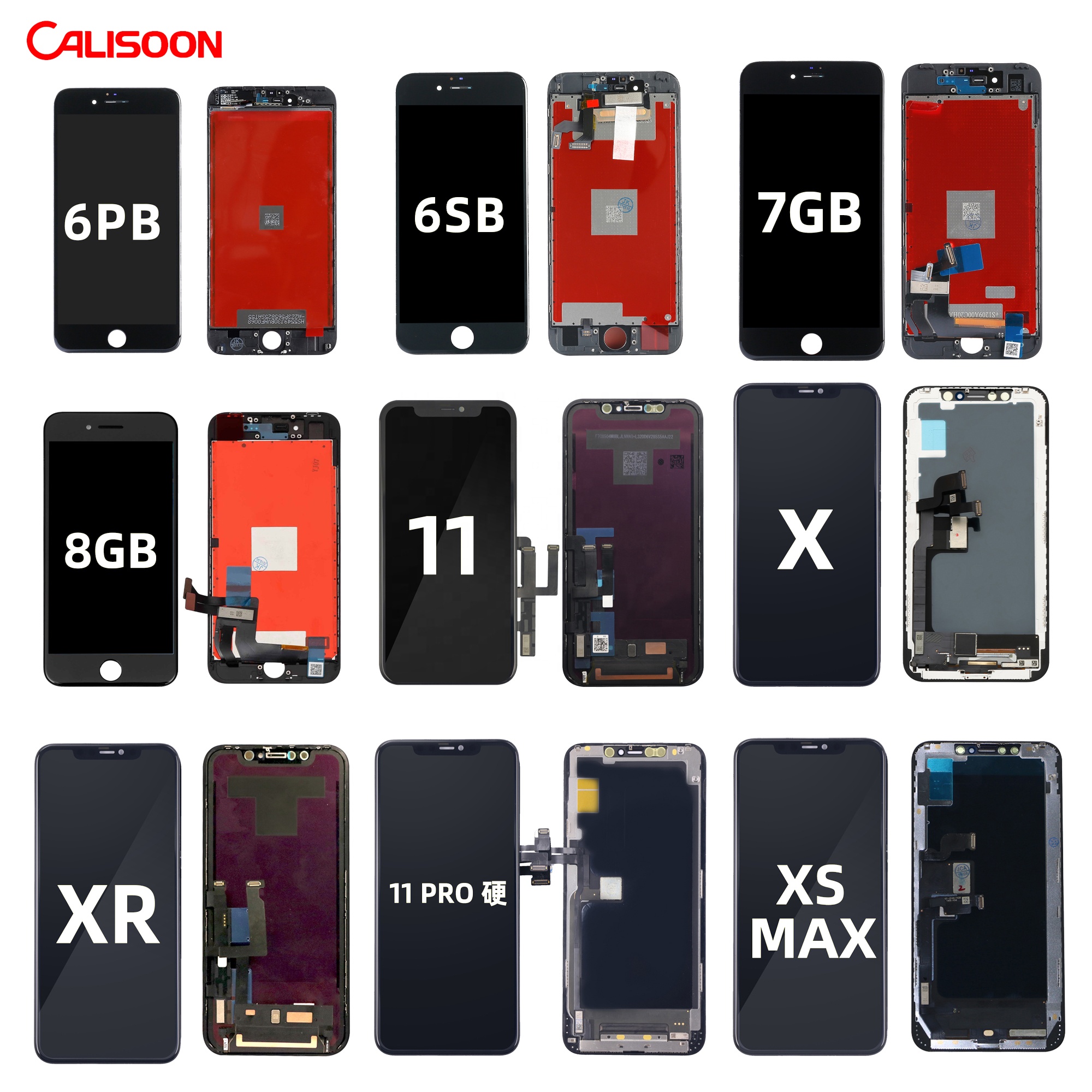 Сменный oled-экран Calisoon для IPhone 11 pro max 12 13 x xs xr, ЖК-дисплей с сенсорным экраном