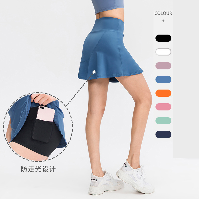 2021 Best Seller Sportswear XXL Lady Yoga Active Wear Designer Compression Fitness Women High Waist Tennis Skirts With Pockets