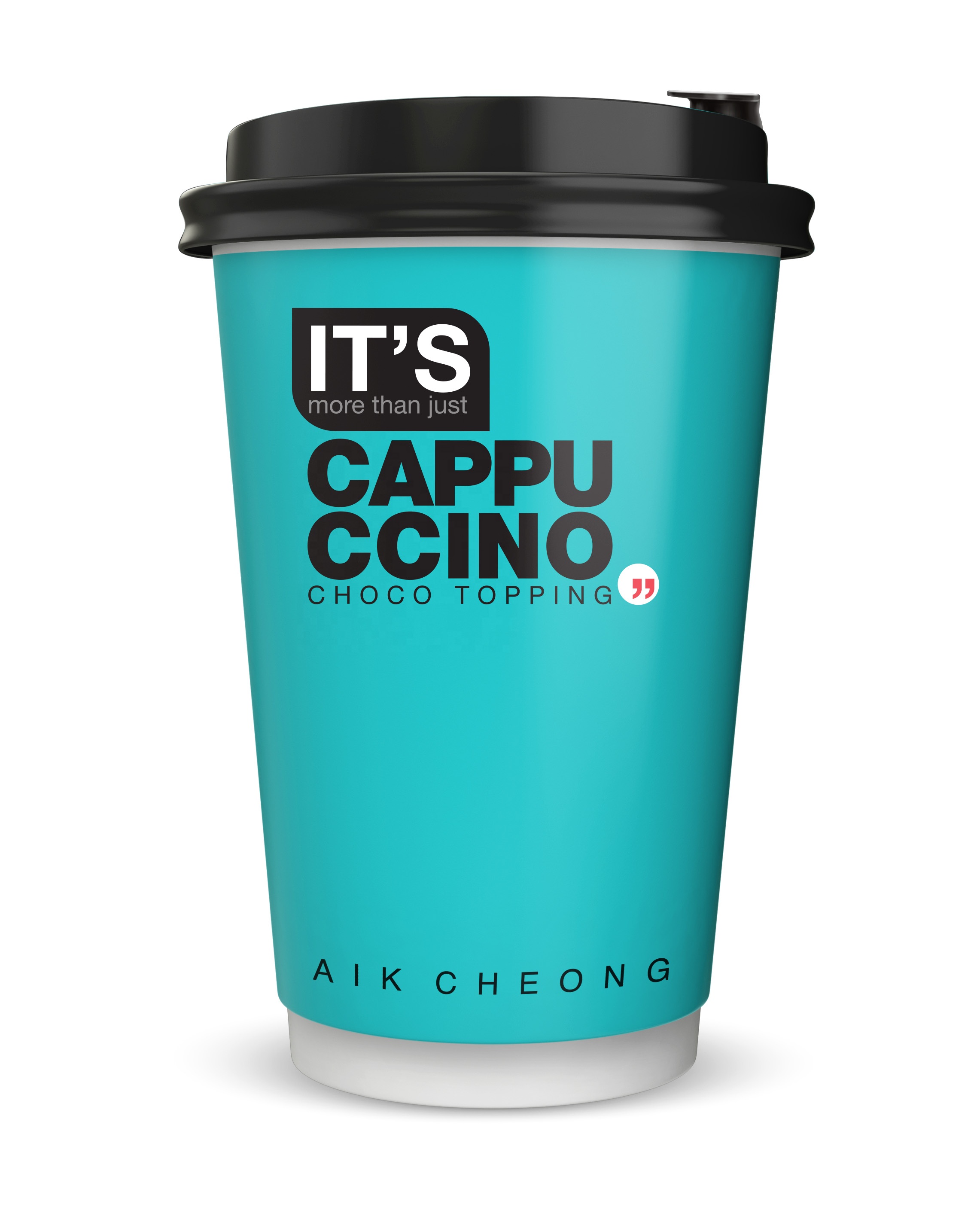 Кофе-капучино Aik Cheong с шоколадным топпингом (более чем просто), Малайзия (чашка захвата и Go)