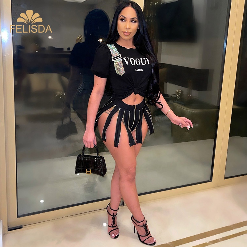 Custom Night Club Wears Women Zipper Shorts Summer Fashion Sexy Skorts Ladies High Waist Slit Skinny Skirt Shorts