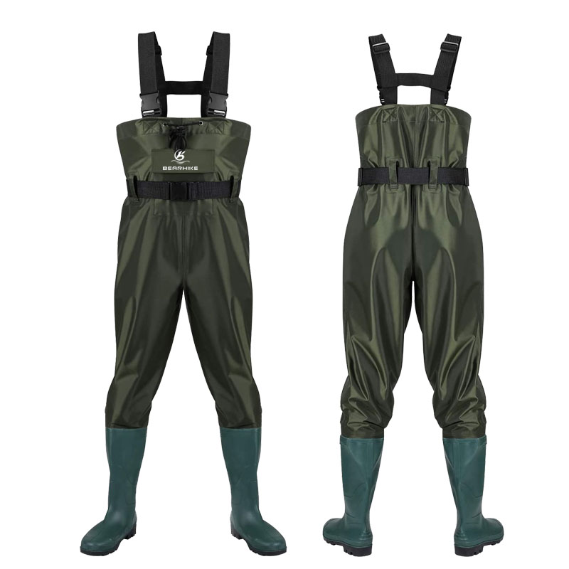 Hot on Amazon Fishing Chest Waders for Men with Boots Mens Womens Hunting Bootfoot Waterproof Nylon and PVC with Wading Belt