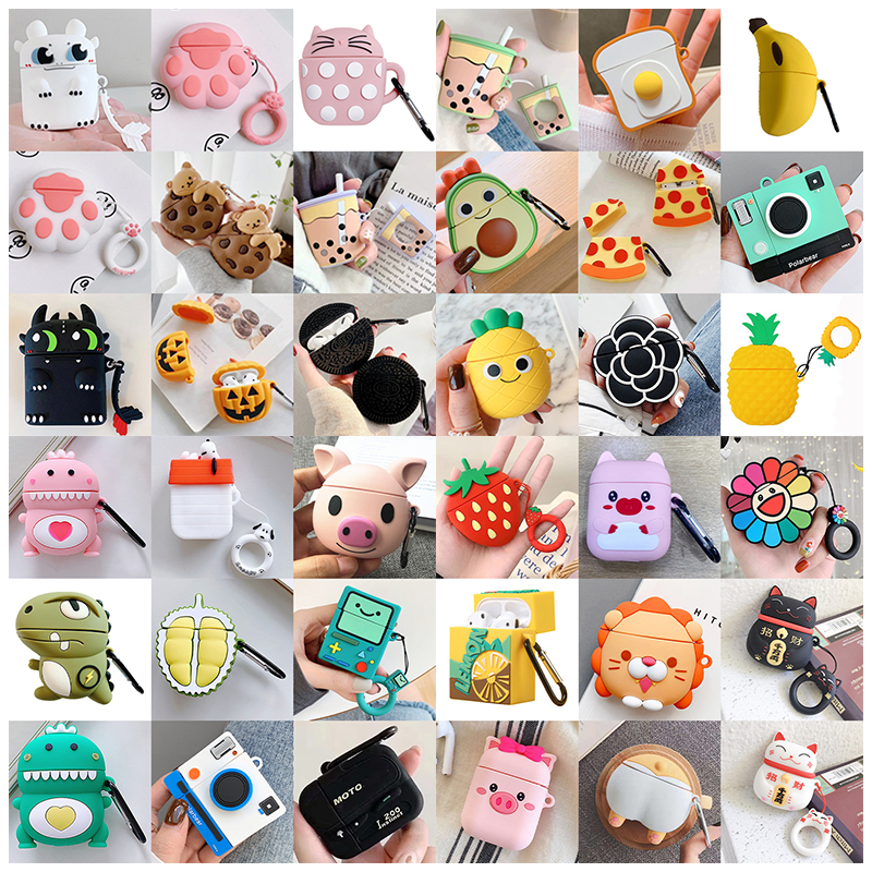 Милый 3D чехол для наушников airpods, Мультяшные Чехлы для airpods 2 pro, силиконовый чехол, совместимый с airpods 1 2 3 pro, чехол