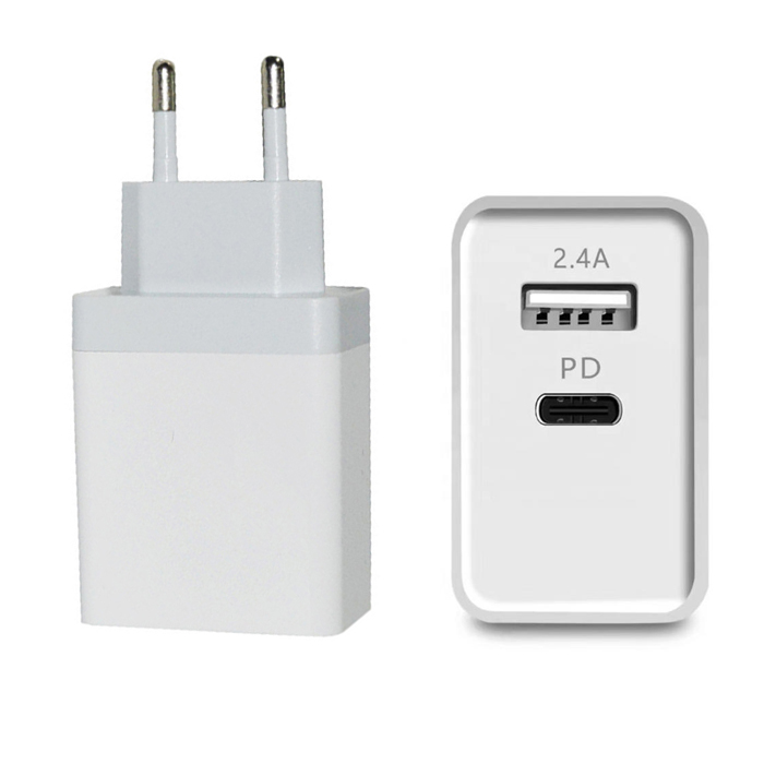 Shangpin новый продукт dual usb телефона, дорожная сумка для телефона, 18 Вт Тип c pd настенное зарядное устройство