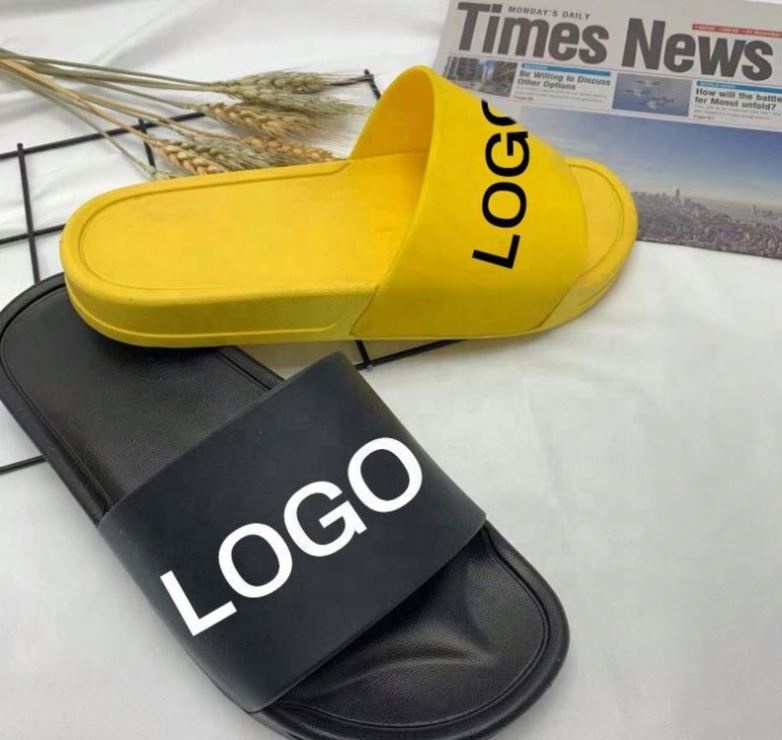 Custom Slides Footwear Flip Flops With Soft Pu Sponge Upper Large Size DIY Shoes Men