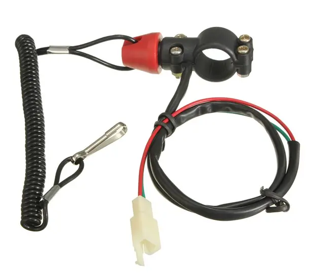 Urgent Kill switch with kill wire for 50cc 70cc 90cc 110cc 150cc 200cc ATV Motorcycle Kill Switch (Normally Closed)