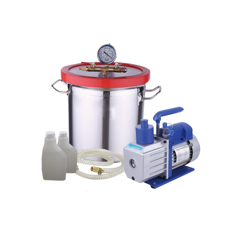 Вакуумная камера 2 галлона + одноступенчатый насос 3CFM 1/4HP для дегазации силиконового комплекта
