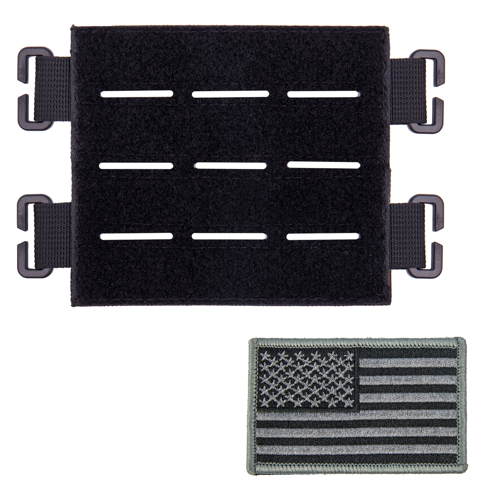 Tactical ID Patches with 5-inch High Display Nylon Molle Strips and 2Count Attachment New Generation Tactical Bag Patches