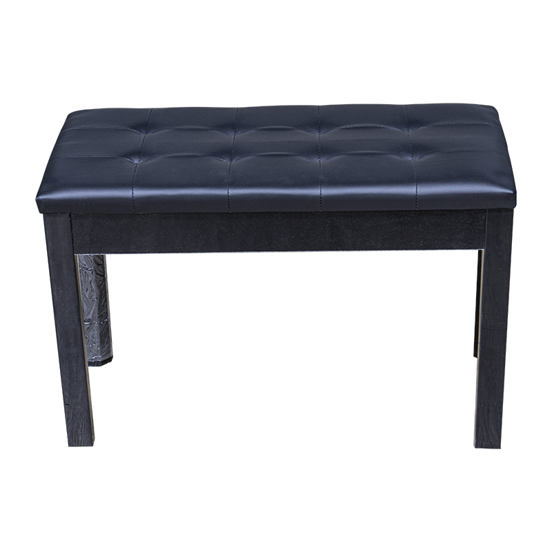 High quality hot selling black / white double piano stool with storage space
