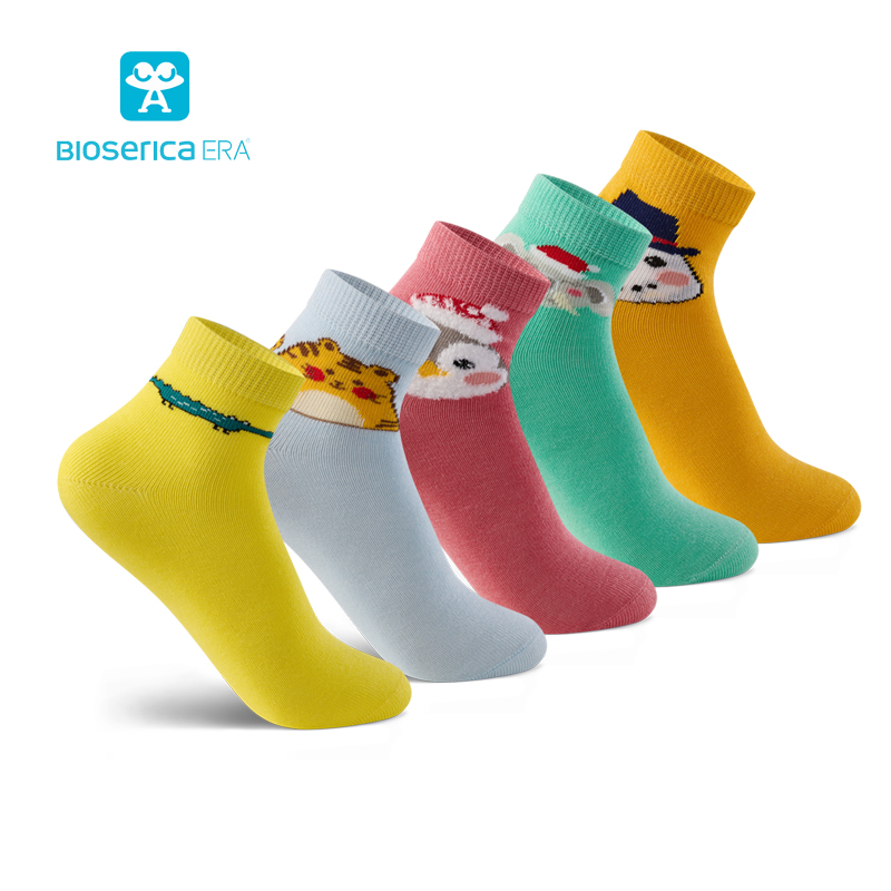 Colorful Funny Children Socks Cotton Crew Socks For Kids 3-11 Years Antibacterial Anti-odour Dropshipping