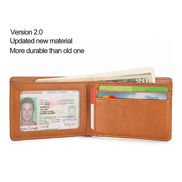 Genuine Leather Travel mens trending wallet with Bank Card Holder purses for men