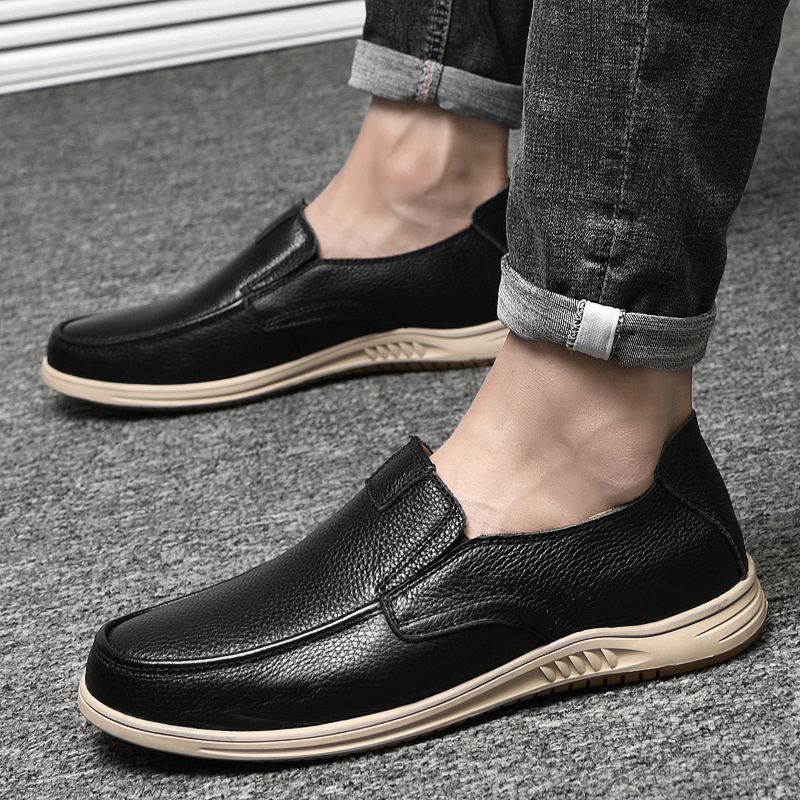 Hellosports/деловая обувь; Мужская дышащая обувь на резиновой подошве; Мужская офисная обувь на плоской подошве