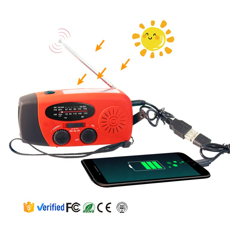 small pocket am fm portable radio with built-in rechargeable emergency light weather crank solar powered fm radio portable