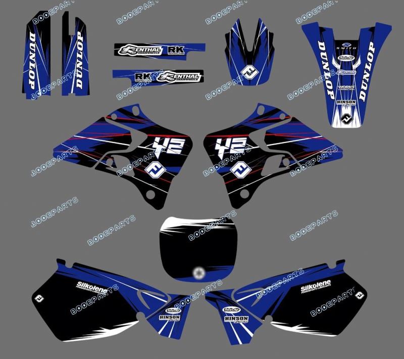 Новый стиль команда графики и фоны наклейки Наборы для YAMAHA YZ125 YZ250 1996-2001DST0022