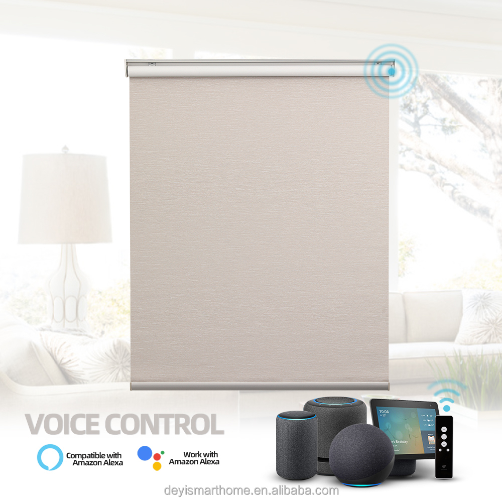 Deyi Smart roller blinds solar powered electric motorised shade