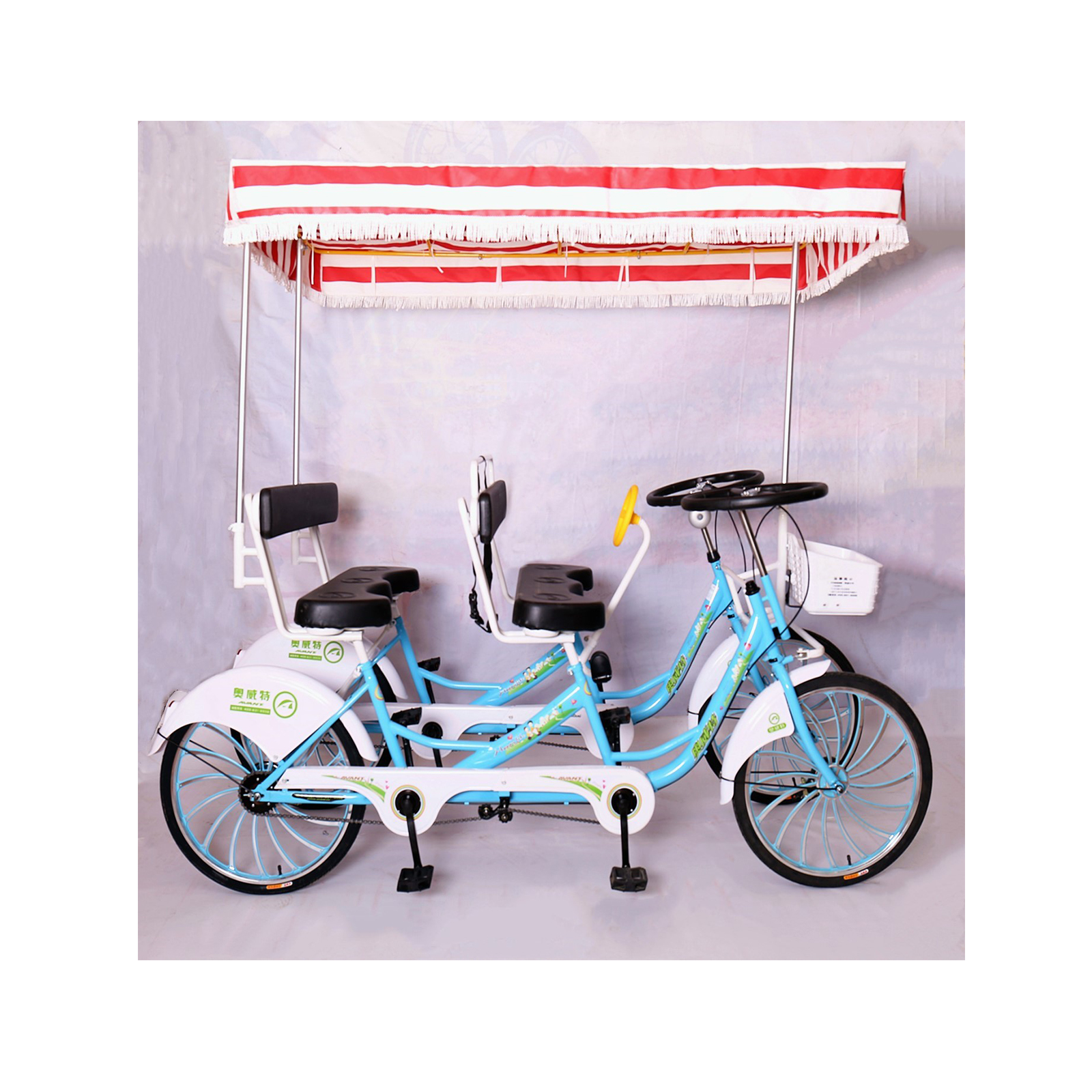 Factory Direct Price Cheap Family Suit Fun Surrey Sightseeing Tandem Bicycle Cycling