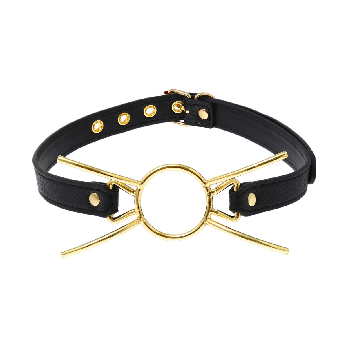 Bondage Gag Gold Color Open Mouth Gag Bdsm