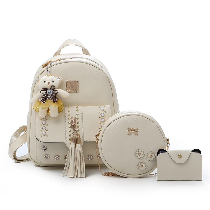 Angelkiss Hot Selling Fashion Wholesale Backpack 3pcs Set Backpack Bag School Bag Ladies Handbag
