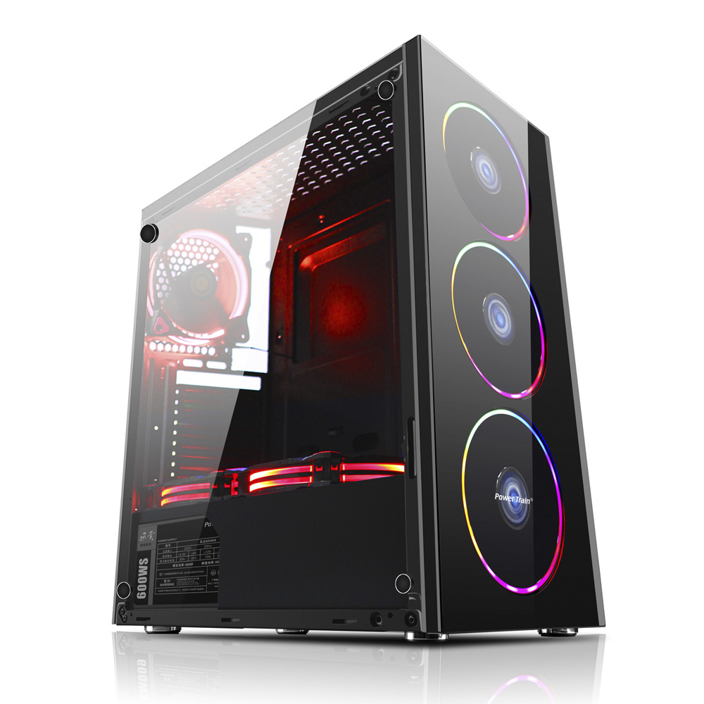 2021 SECC Mid Tower PC Computer Case RGB Tower