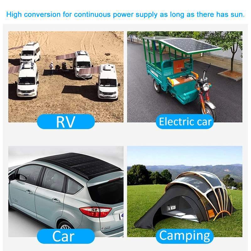 12W 20W 25W 35W Portable Solar Panel USB 5V DC 12V Waterproof Car Battery Charger Camping RV Home