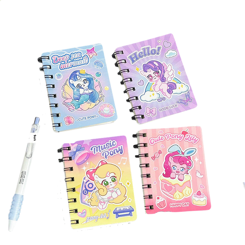 Cute cartoon student coil notebook portable diary mini Vocabulary Book school office supplies