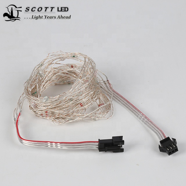 WS2812B RGB светодиодные пиксельные узлы WS2812 IC DC5V индивидуальные адресные полноцветные 5 м 50 светодиодов медный провод рождественские сказочные огни