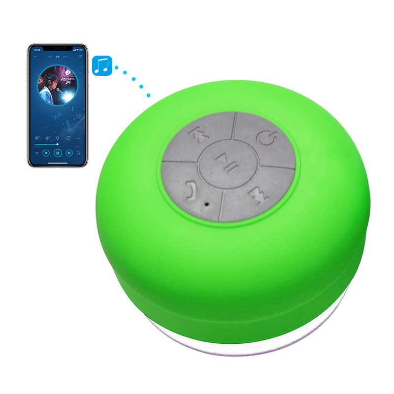 Китайский производитель, лучшее качество, зеленый круглый мини-bluetooth-динамик с микрофоном