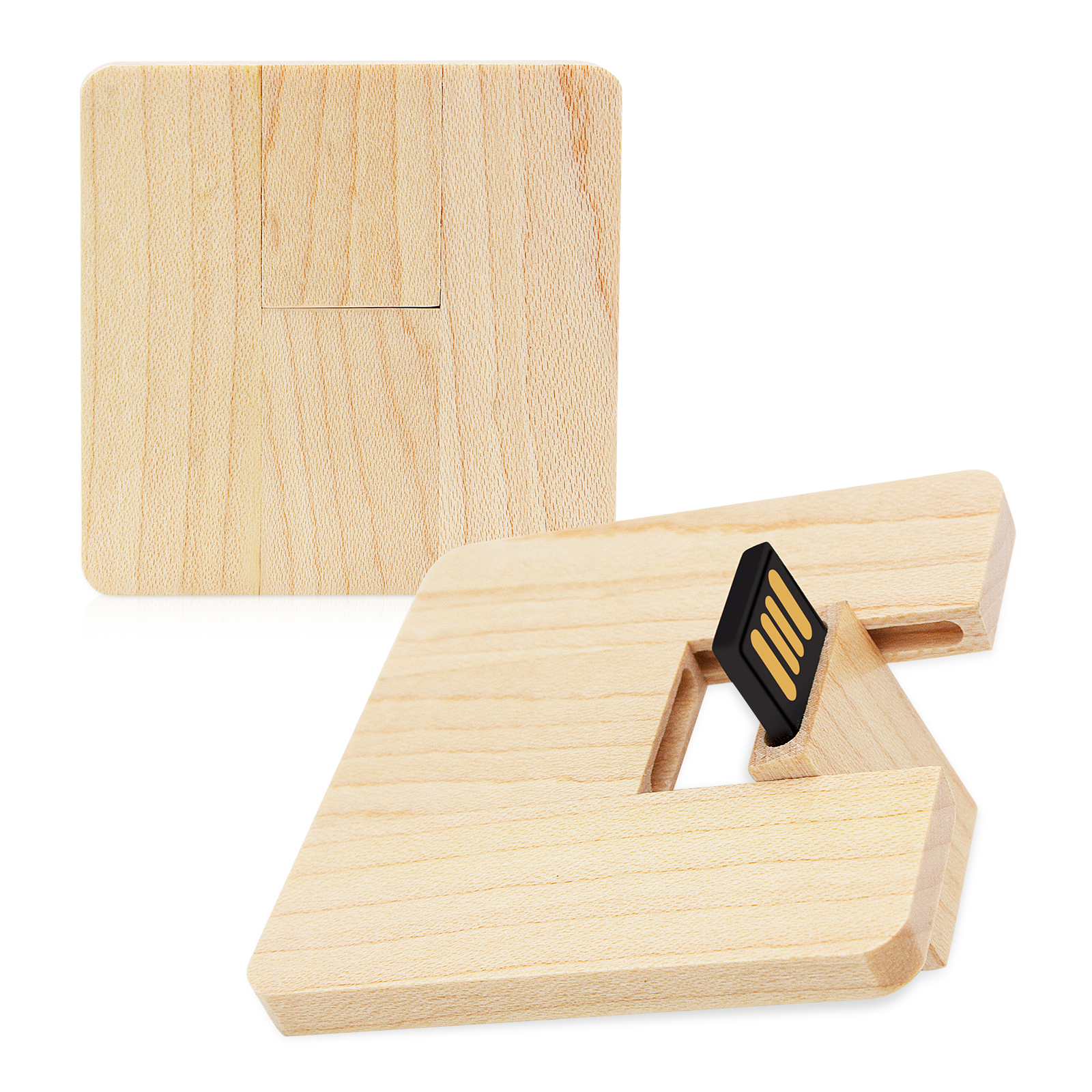 Mini Wooden card Custom Logo pendrive 1GB 2GB 4GB 8GB 16GB 32GB 64GB 128GB USB 2.0 Stick Laster Print USB flash drive