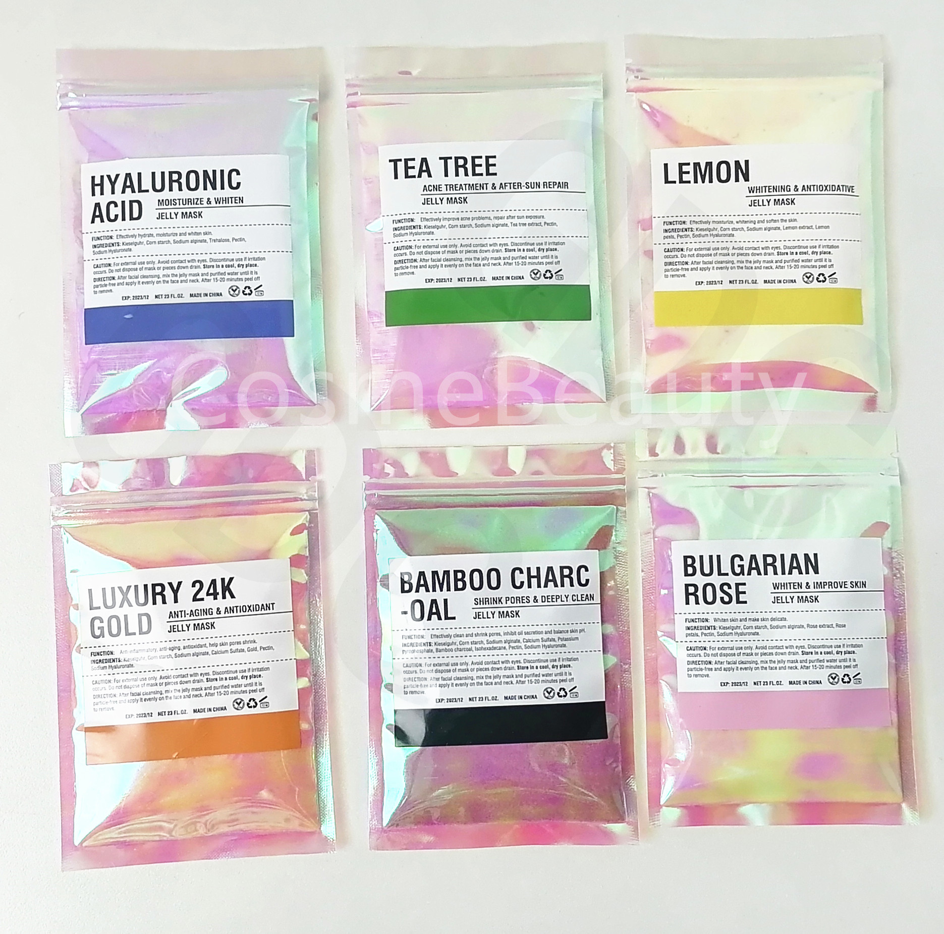 Low MOQ Private Label Skin Care Face Mask Hydrojelly Mask Powder Peel Off Mask OEM Available Small Package 40g