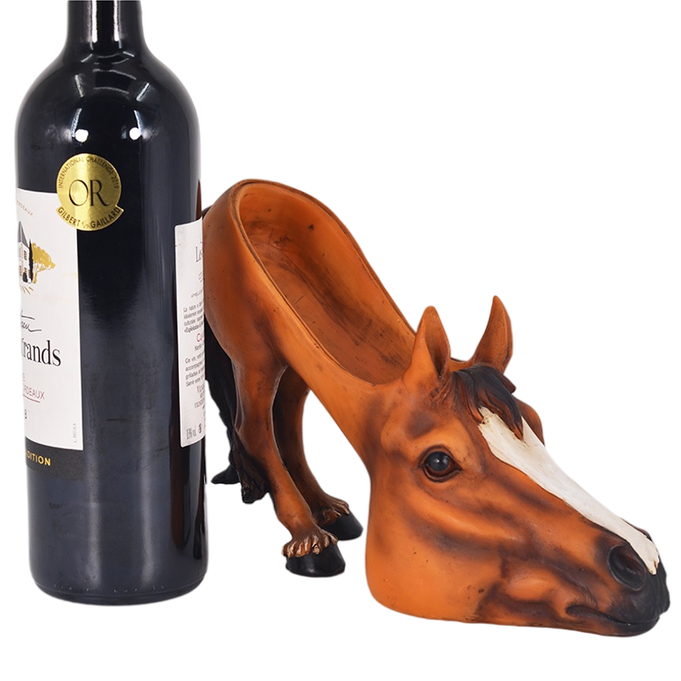 Resin Table Red Wine Rack Horse High Heel Wine Bottle Display Rack Craft