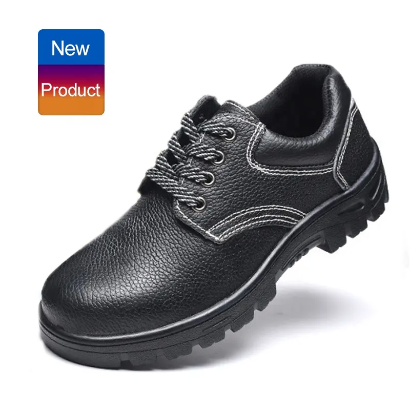 Anti-smashing and anti-piercing oil and acid resistant steel toe cap safety shoes