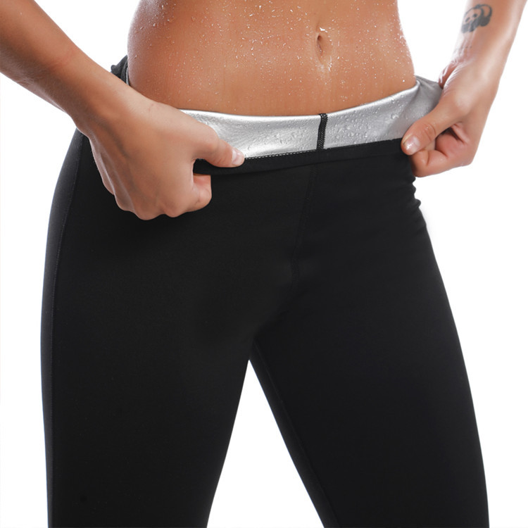 Indoor Gym Fitness Smoother Skin Sauna Sweat Pants Fat Burning Increasing Shapewear Workout Capris Leggings