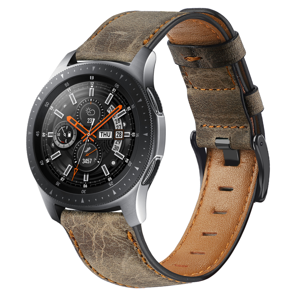 Первый слой воловьей кожи Ретро Натуральная кожа ремешок для Samsung Galaxy Active Gear S3 Frontier браслет