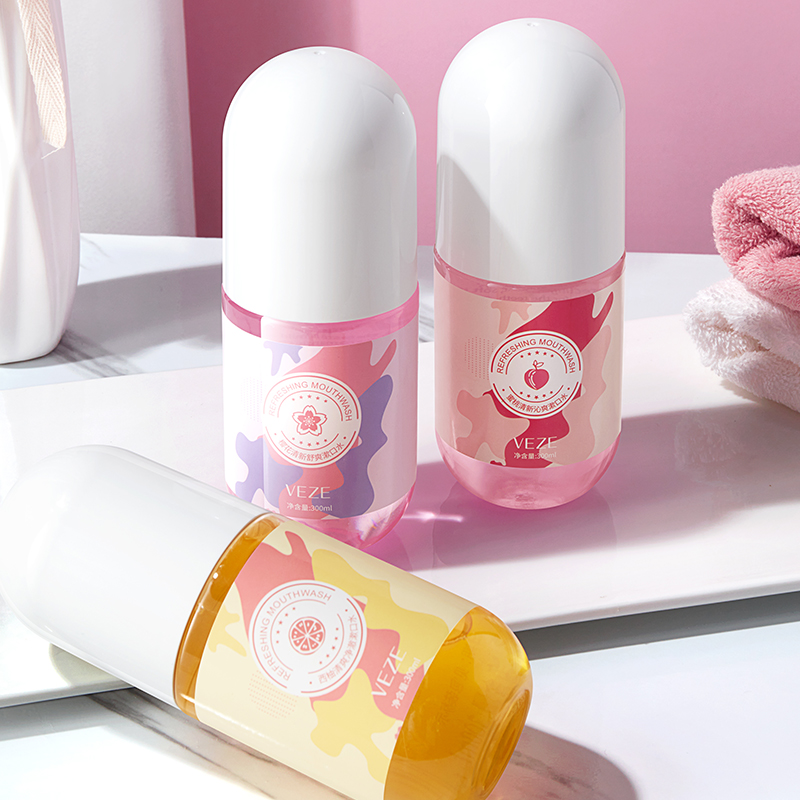 OEM ODM VEZE fruit plant fragrance and soft fresh breath mouth deeply cleaning travel size mouthwash