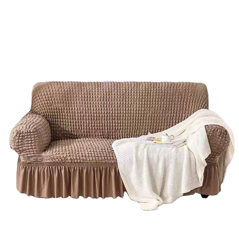 Custom Sofa Cover 1 Piece Easy Fitted Sofa Couch Cover Universal High Stretch Durable Sofa Slipcover with skirt