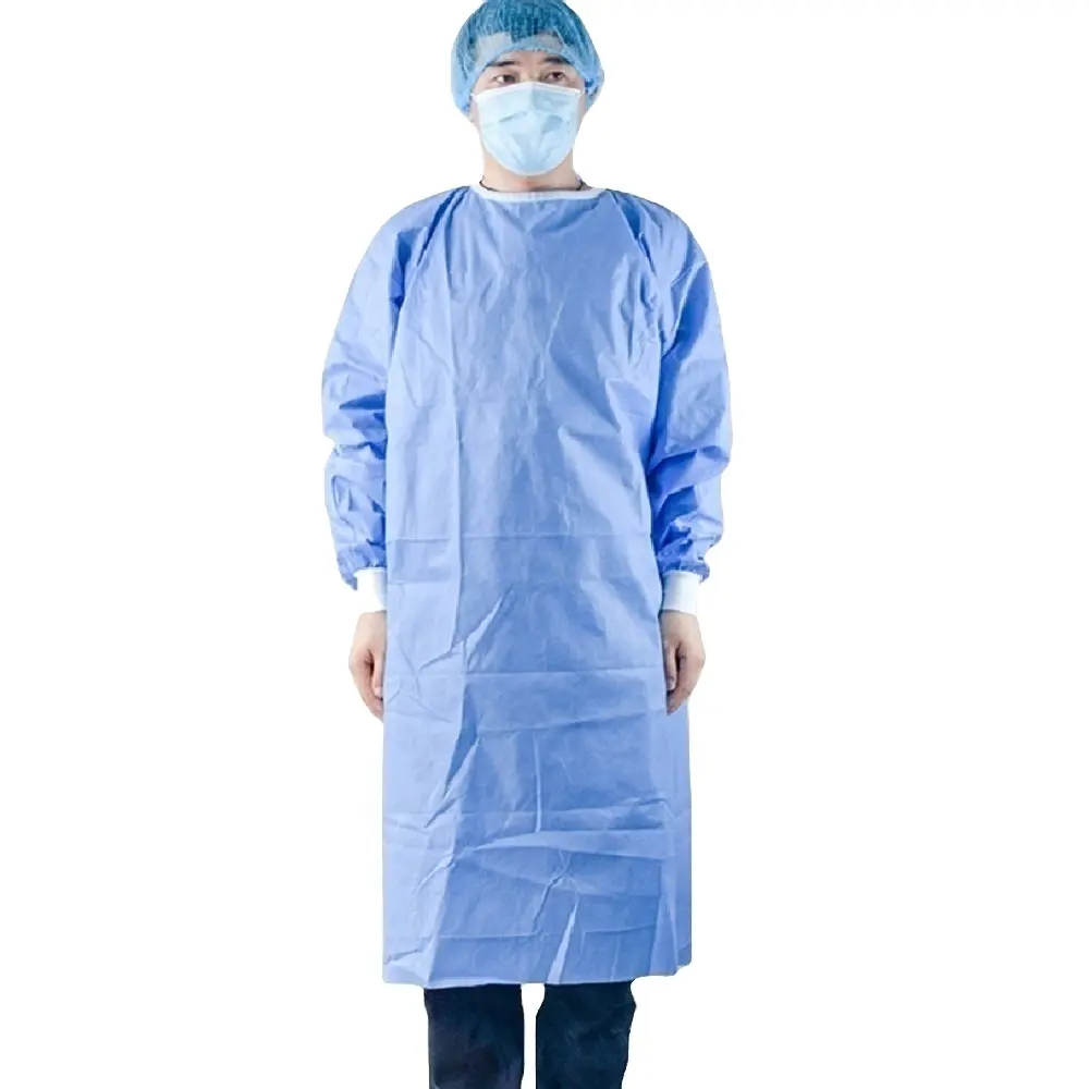Professional PPE Non-Woven Disposible Isolation Gown For Hospital And Medical Use