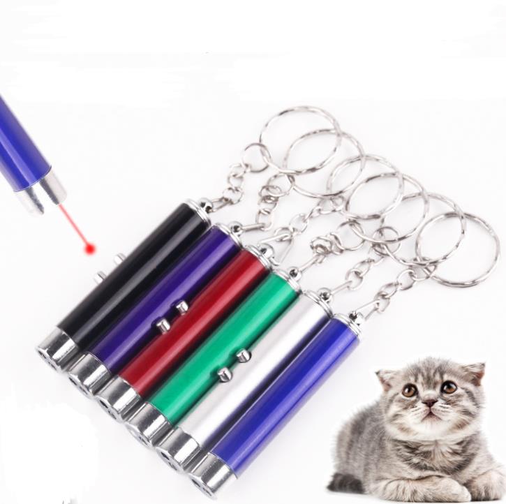 CAT PLAYING LASER STICK RED BLUE LIGHT INTERACTIVE CAT TOY LASER TEASING CAT STICK RANDOM COLOR