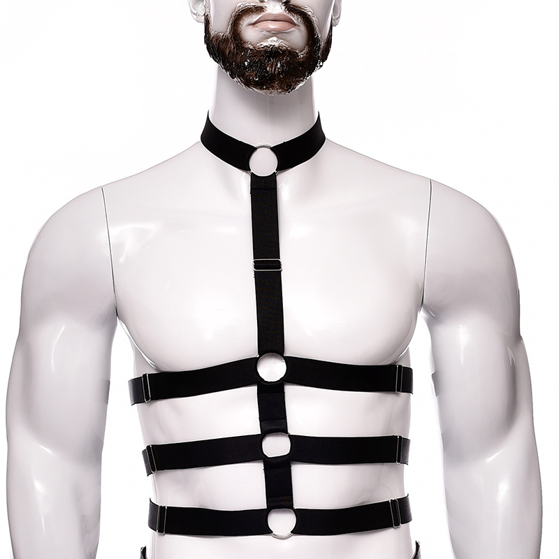 Wholesale Gothic Color Polyester Male Gay Binding Appeal Intimate Lingerie Bar Dance Floor Sexy Performance Clothing