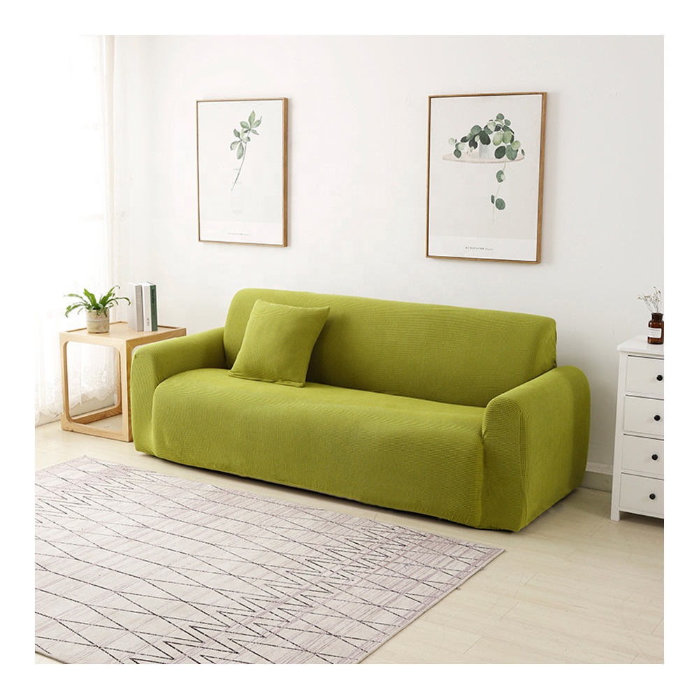 Hot sale spandex sofa cover china spandex solid color stretch elastic cover sofa 3seats