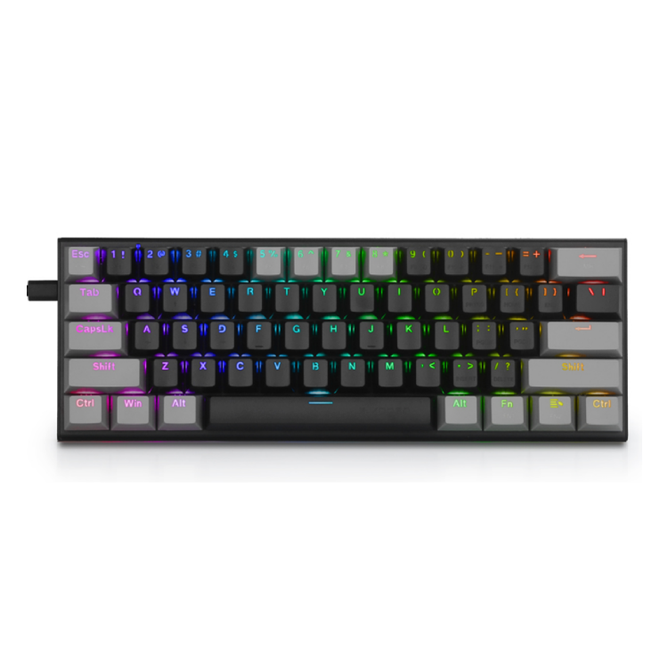 Высокое качество EYOOSO Z11 61Key LED RGB Проводная игровая клавиатура для компьютера ПК механическая клавиатура