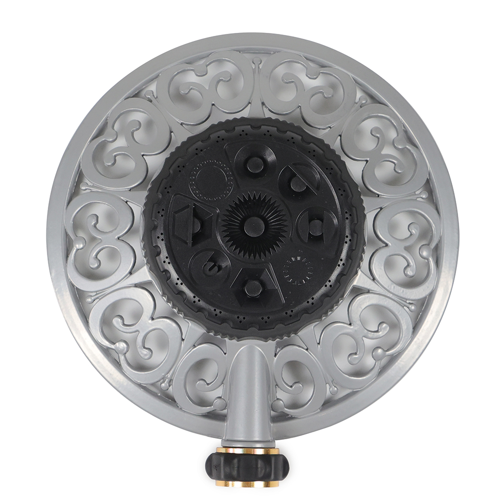 Stationary metal 8-pattern system agricultural garden irrigation sprinklers