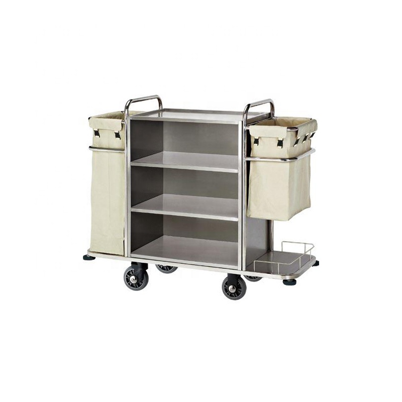 Optional grid bar hotel room service cart trolley recycling cart